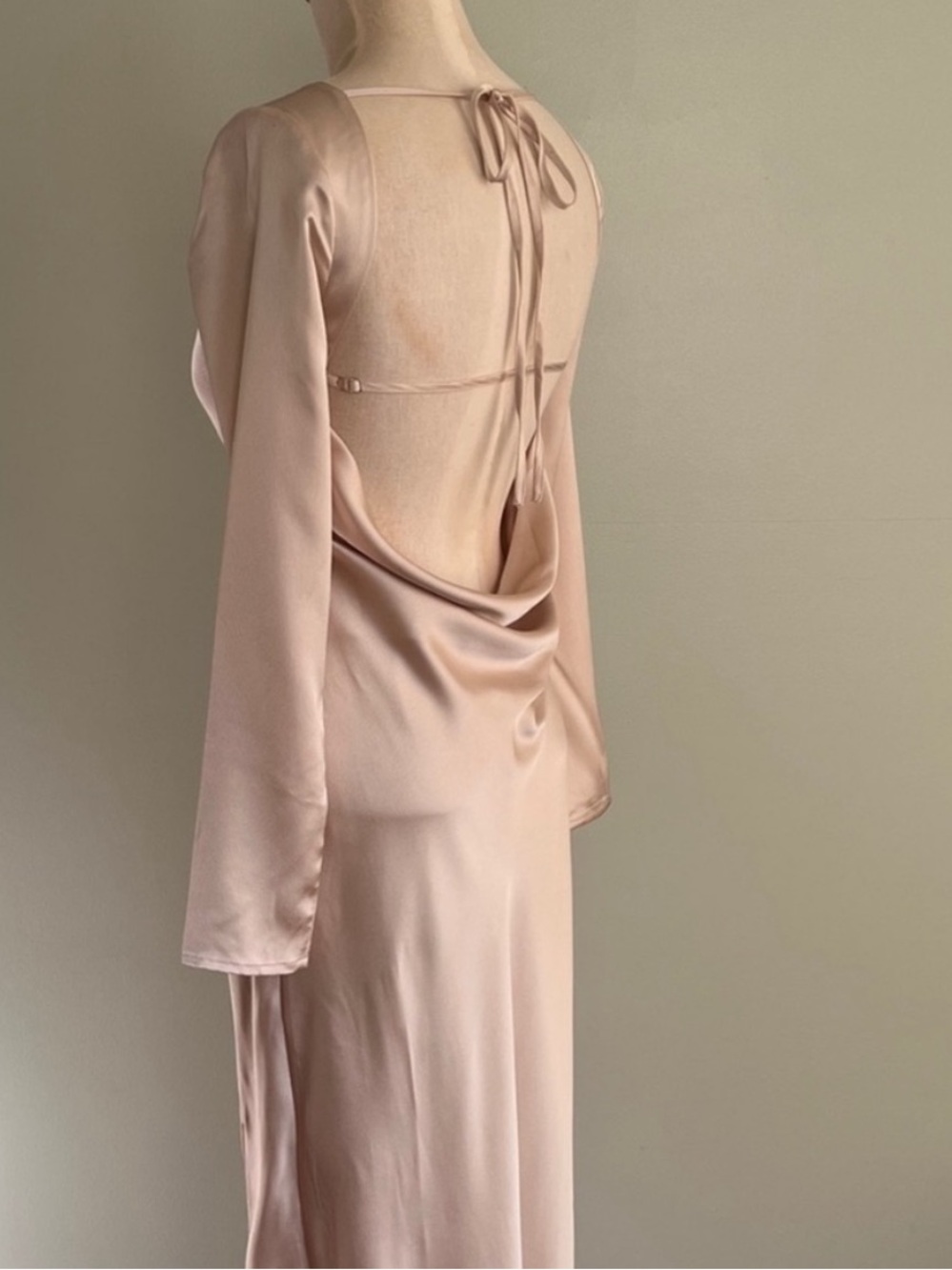 Sugarlips Open Back Champagne Color Maxi
Size XS